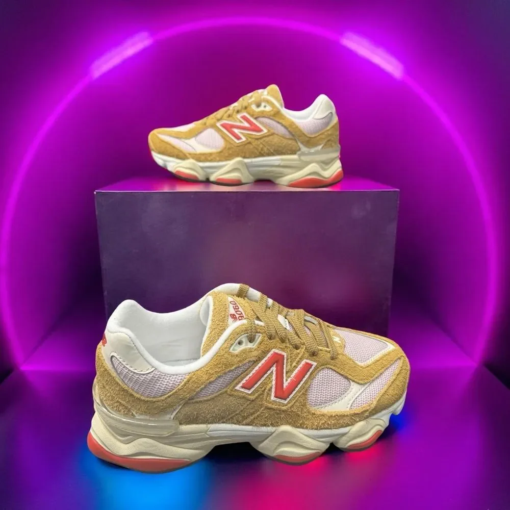 New Balance 9060 Beige Pink Sneakers 5Y Women's 6.5 BNWB Y2K Lifestyle